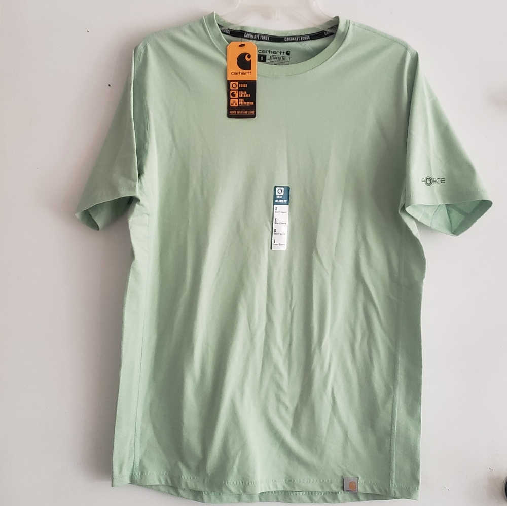 NWT Carhartt Force Relaxed Fit T-Shirt Green Sz S Men's